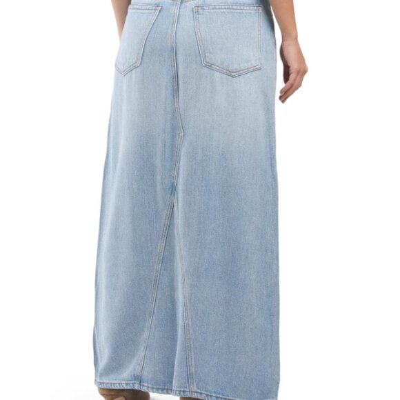 NEW KUT FROM THE KLOTH Annalise Denim Maxi Skirt :light wash 253 - Picture 7 of 7